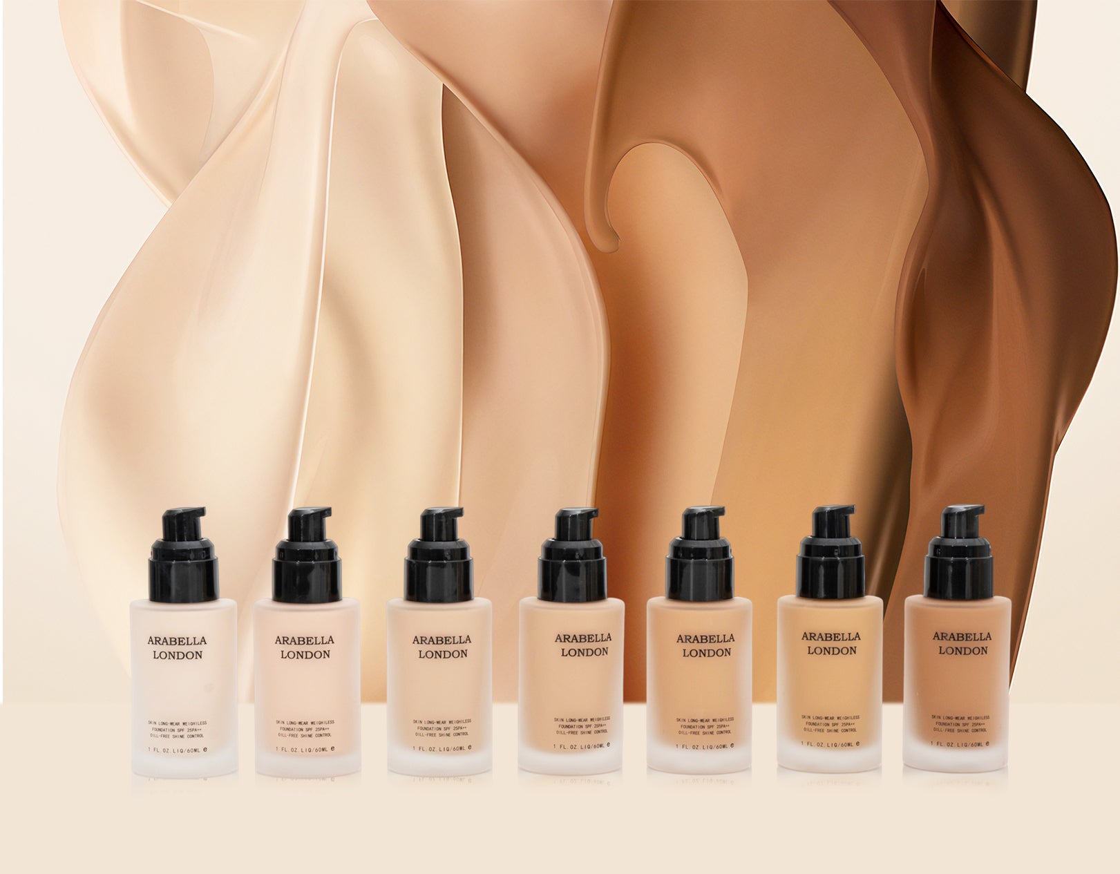 Foundation Full Coverage Flawless Finish | SPF 60mL | Vegan | Arabella London